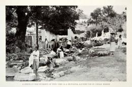 a spring in Tepic as washing place for laundry, 1923